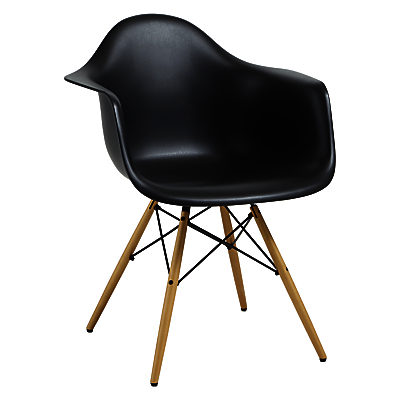 Vitra Eames DAW 43cm Armchair Black / Light Wood